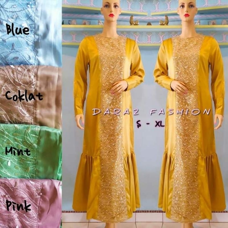 Gamis Dress Dara Satin Tille Remple