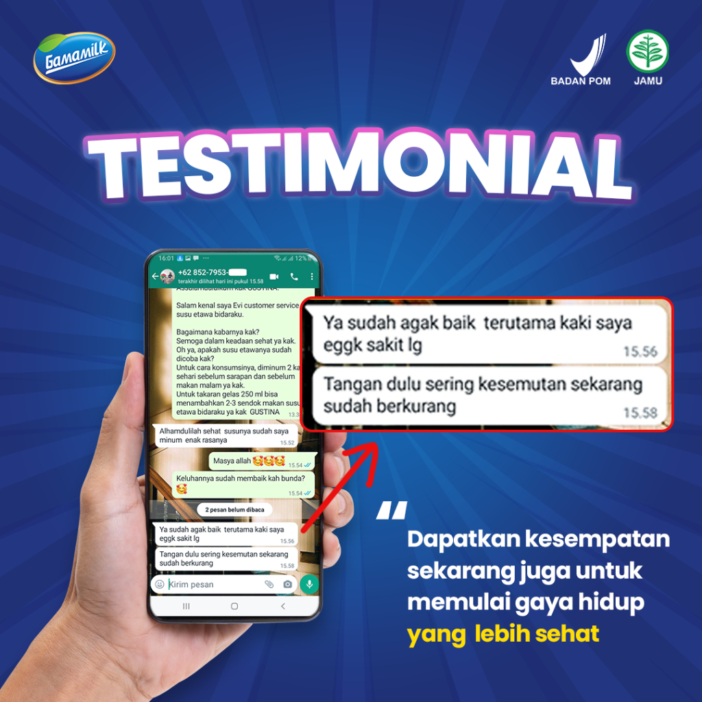 GAMAMILK SUSU ETAWA PREMIUM CEGAH OSTEOPHOROSIS DAN RADANG SENDI