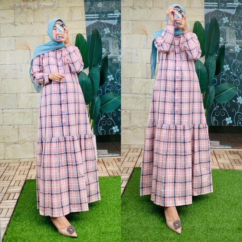 Dimara Dress Katun Triset Original / Gamis Dimara (Motif 4)