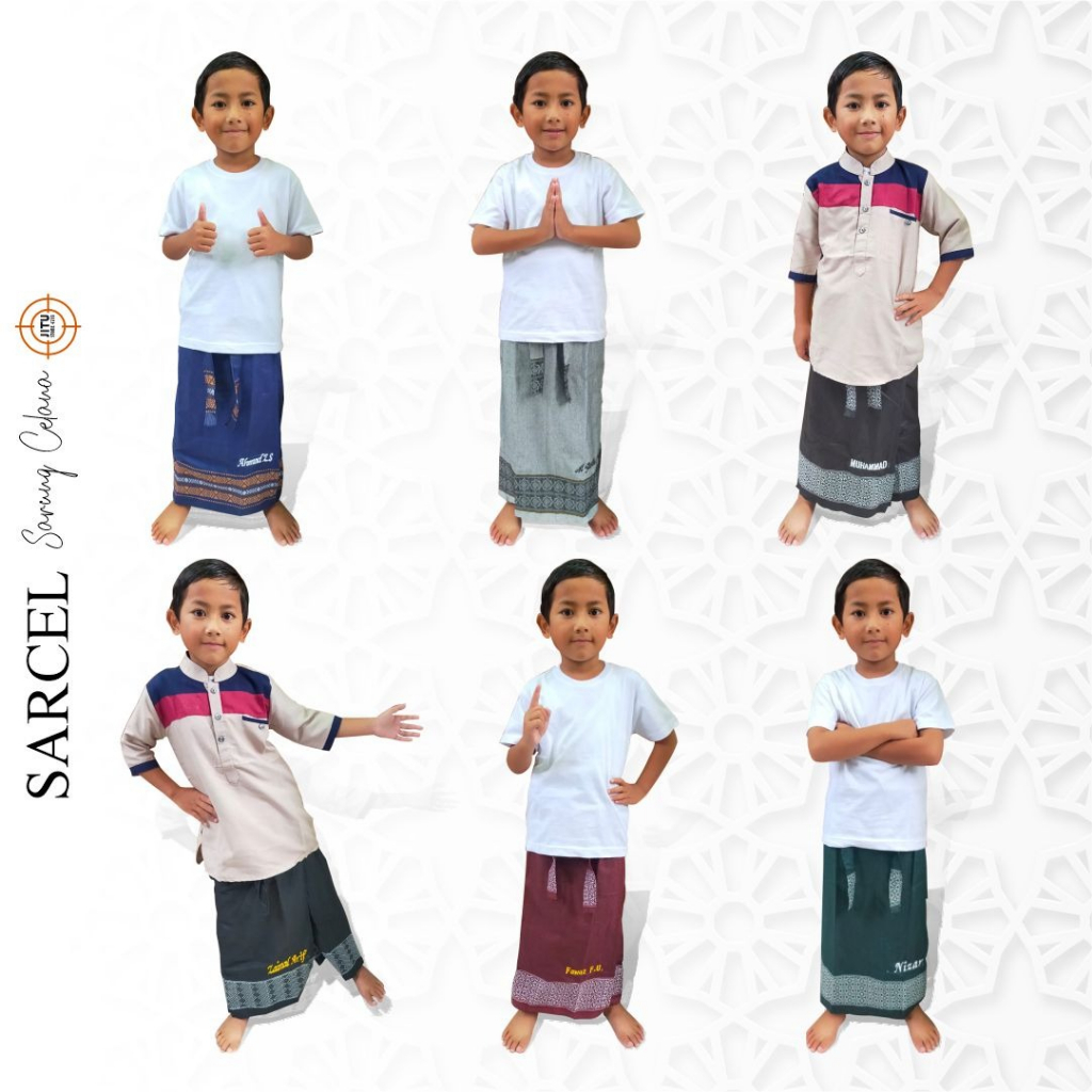 SARUNG CELANA ANAK TK &amp; SD FREE BORDIR NAMA