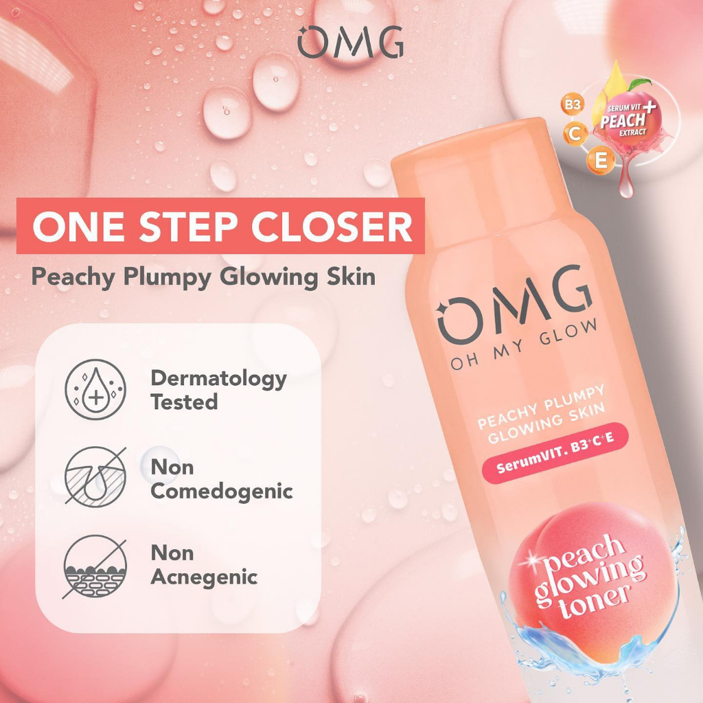 [100ML | TONER | BPOM] OMG OH MY GLOW Peach Glowing Toner - 100 ml_Cerianti