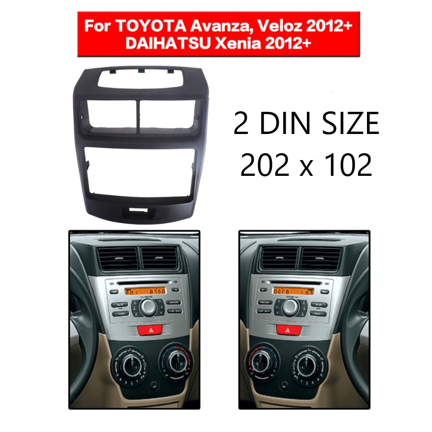 frame headunit 2din toyota avanza xenia veloz 2012 smr