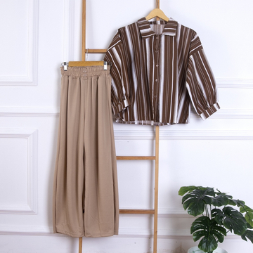 ONE SET KEMEJA OVERSIZE LOLLY / SETELAN KIYOWO WANITA TERLARIS