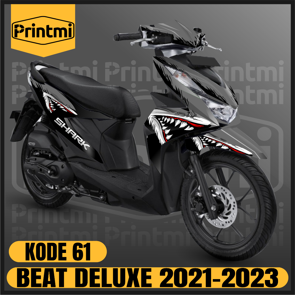Printmi Decal Motor Beat Deluxe New 2021 2022 2023 Full Body Stiker Honda Street CBS ISS Shark Varia