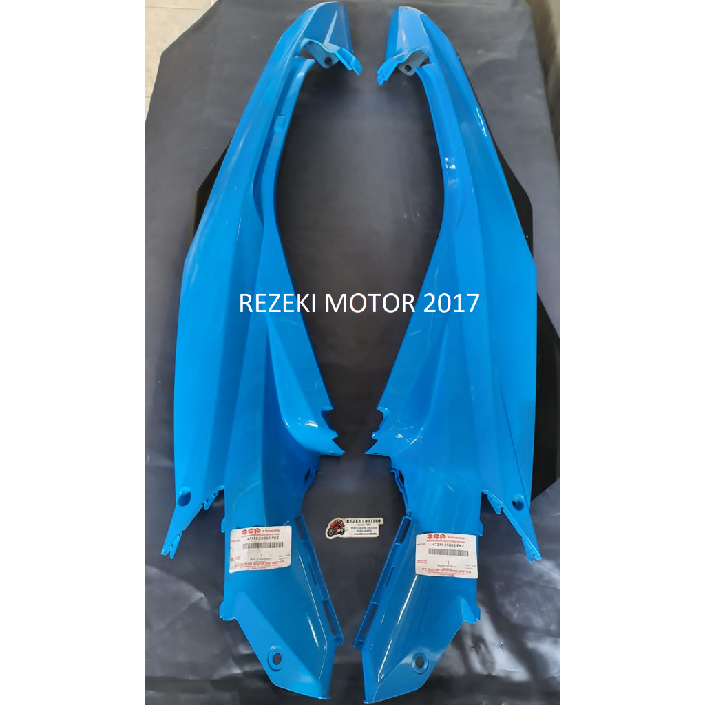 COVER BODY SET KANAN KIRI BIRU SATRIA FU 150 FL  ASLI ORI SUZUKI 47111/47211-25G50-PKZ