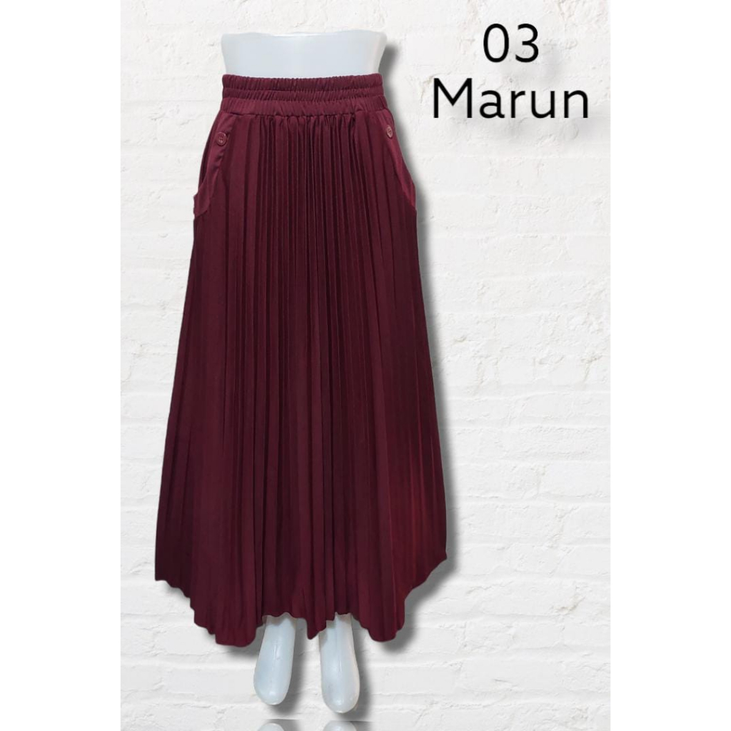 GS-ROK PLISKET PANJANG (ADA SAKU NYA)/ROK PLISKET WANITA/ROK PLISKET PREMIUM/ROK MUSLIM/ROK MAXY