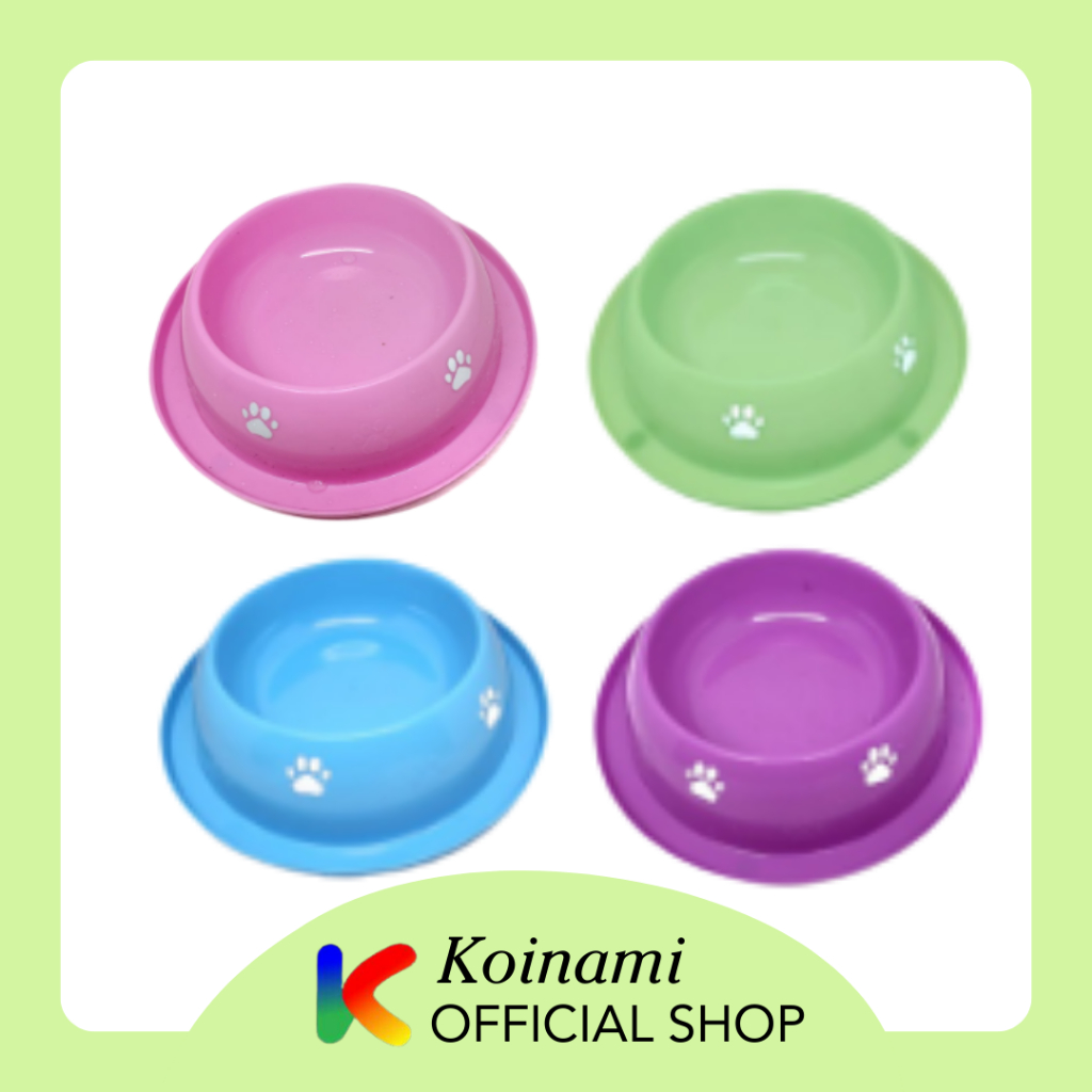 Tempat Makan Motif Paw Warna Singel Anti semut Anti Slip / Tempat Makan Kucing / Pet Bowl / Cat  Bowl / Dog Bowl / Cat Feeder