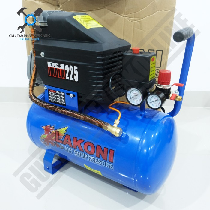 Mesin Kompresor Angin 2HP Kapasitas 25 Liter 225 IMOLA LAKONI / Air Compressor Pompa Angin Udara Listrik 25L 2Hp 225 IMOLA LAKONI