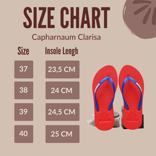 CAPHARNAUM [Clarisa] Navy On Red Sandal Jepit Wanita Simple Cozy