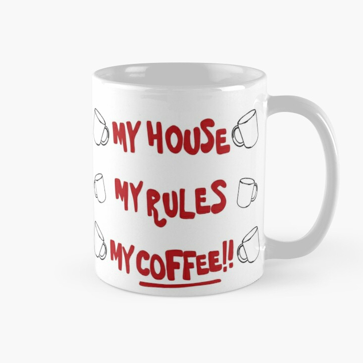 Mug Gelas Knives out inspired my house my rules my coffee