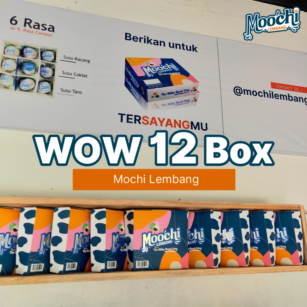 Mochi Lembang | Mochi Susu Lembang | PAKET SATU LUSIN --- Isi 12 Box