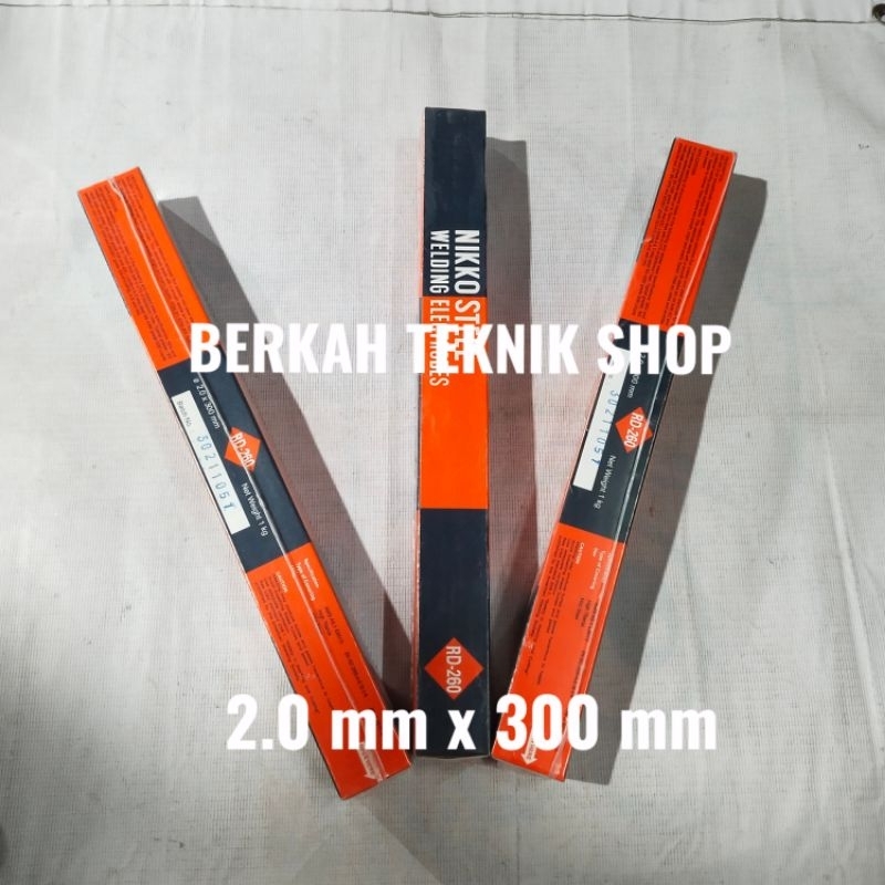 KAWAT LAS 2 mm (1 kg) NIKKO STEEL trafo las kaca mata stang las inventer