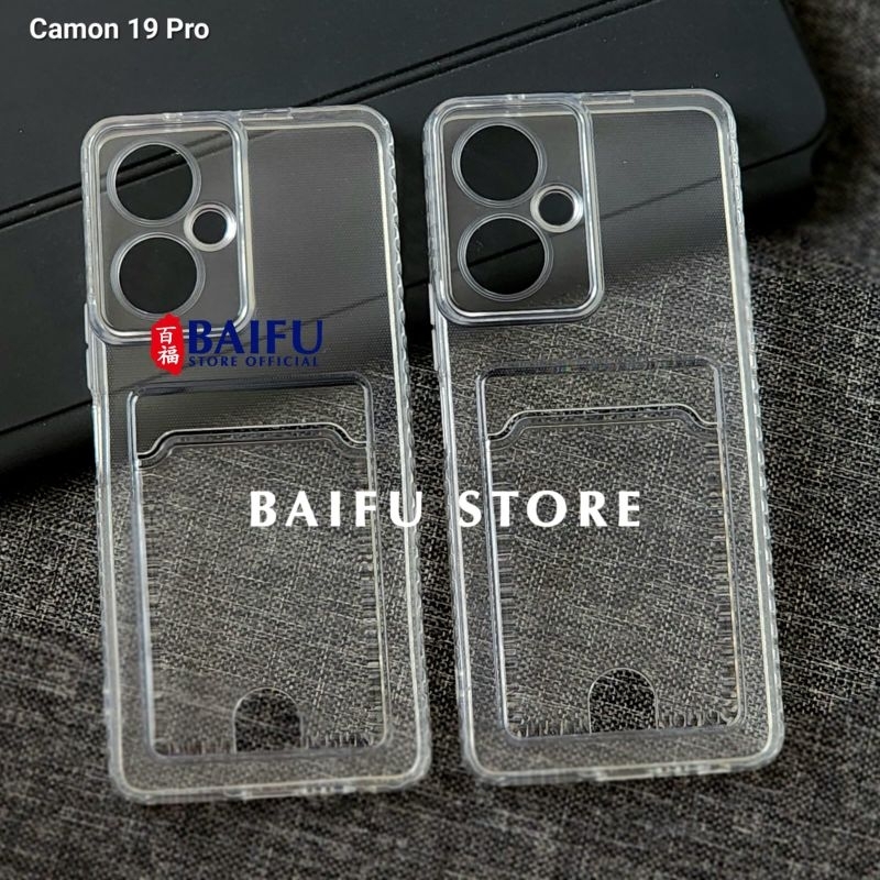 Tecno Camon 19 Pro Card Case Clear / Slot Kartu Bening Case Tecno Camon 19 Pro
