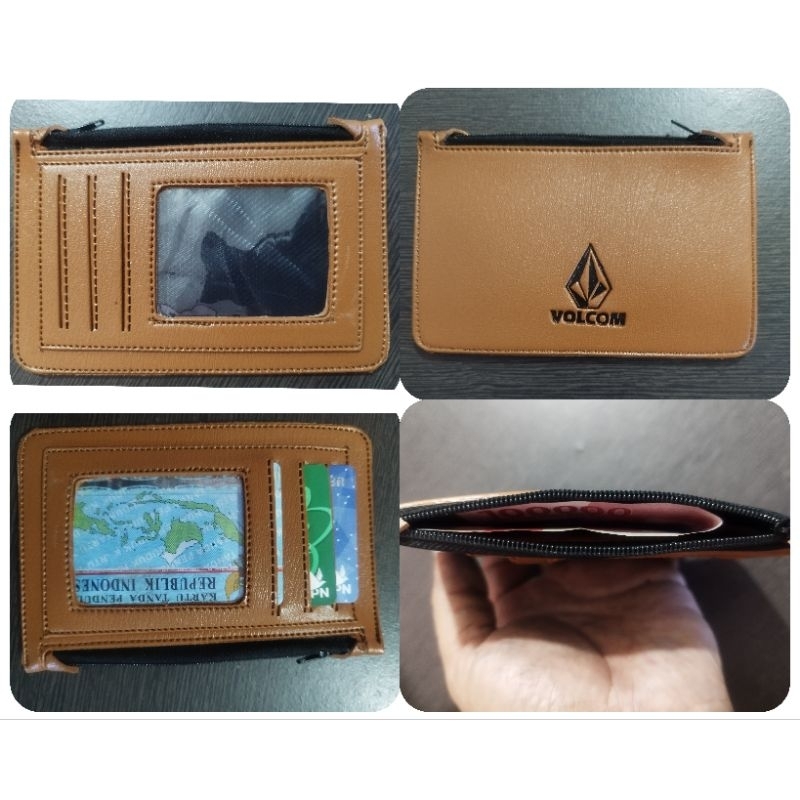 (Grosir) dompet kulit PU lipat berdiri ukuran 3/4 , pendek, panjang, dompet kartu, card holder, name tag brand embos