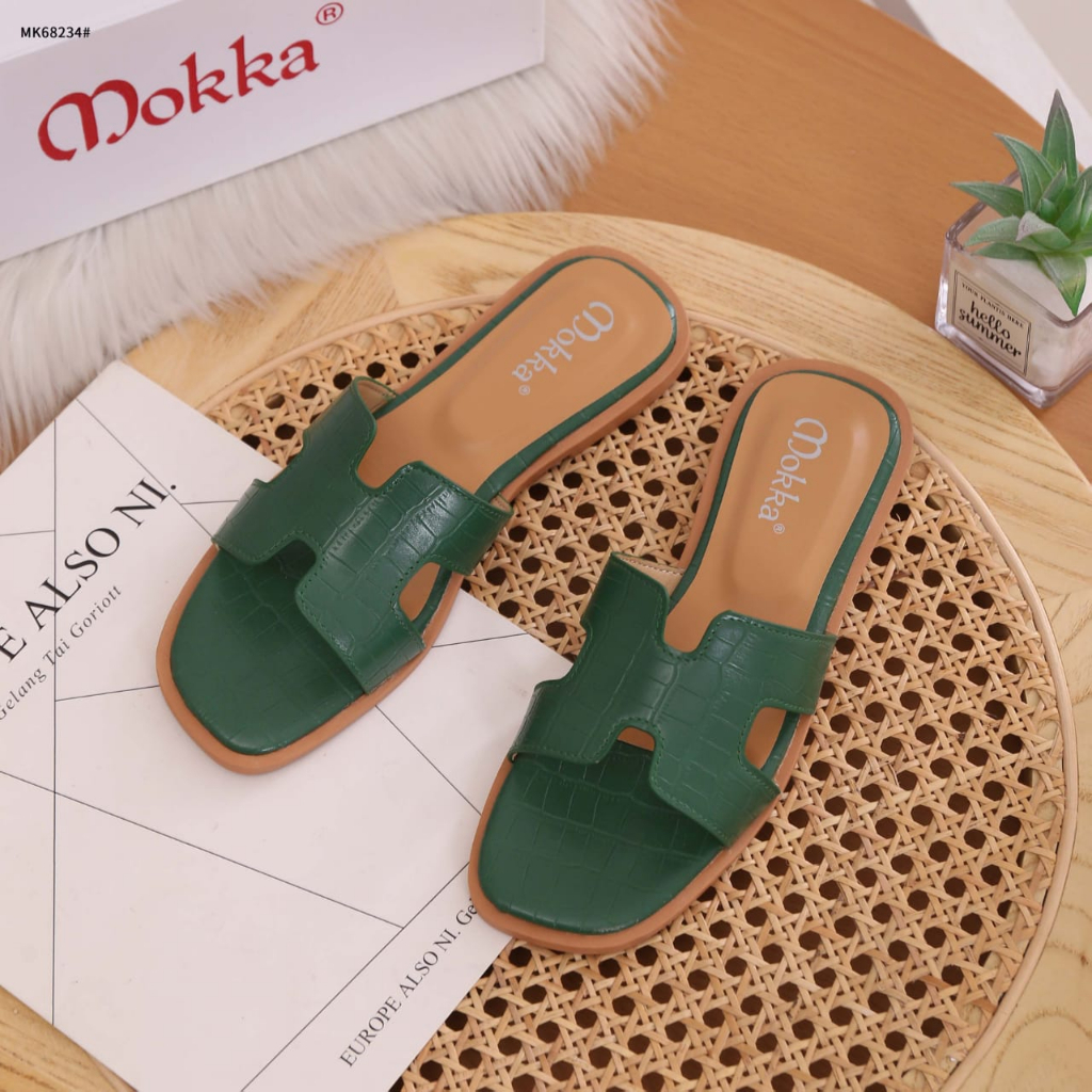 Mokka Casual H With Croco Matt Flat Women Sandal MK68234