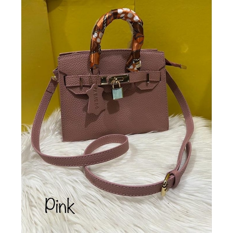 SlingBag Wanita Fashion /Tas Tenteng Wanita Bahan Kulit Jeruk/Tas Wanita ABIEGO Keren