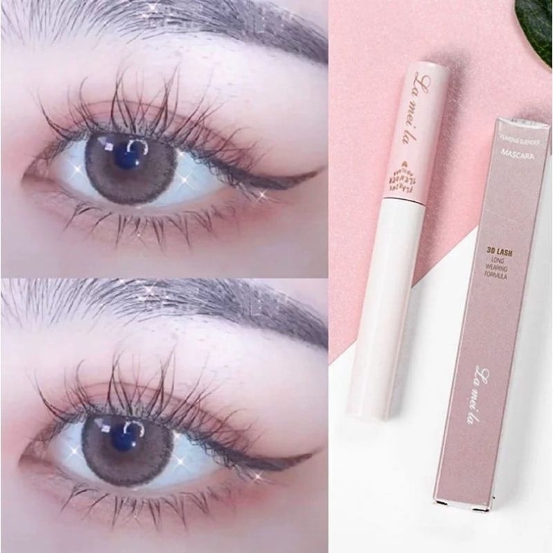 Maskara hitam  dus pink waterproof lentik Lameila 3D Lash Long Wearing Formula Maskara Waterproof Eyelash