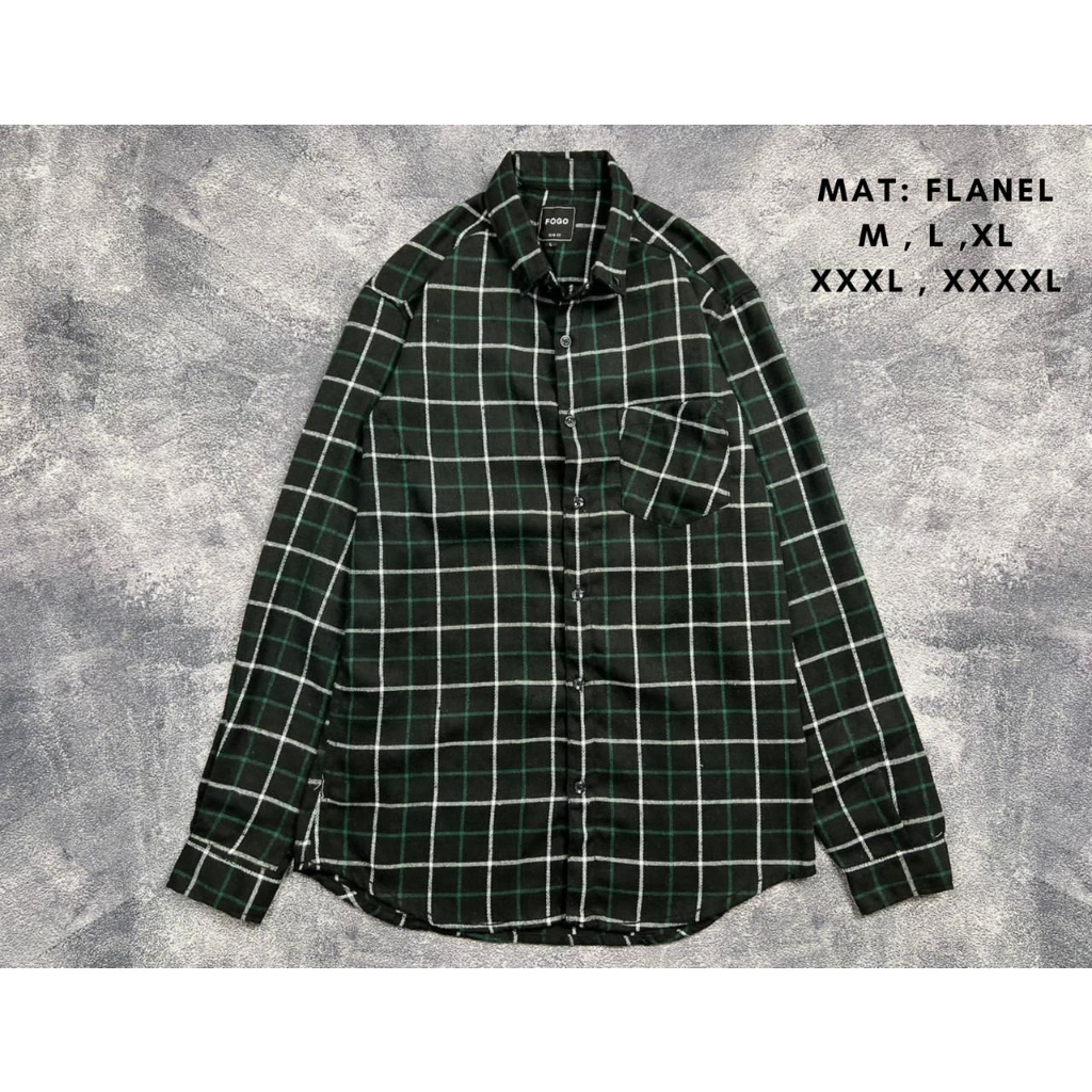 Kemeja Flanel Impor Pria Kualitas Premium Lengan Panjang Unisex Hem Flannel Baju Flanel Pria Wanita Motif Kotak Kotak