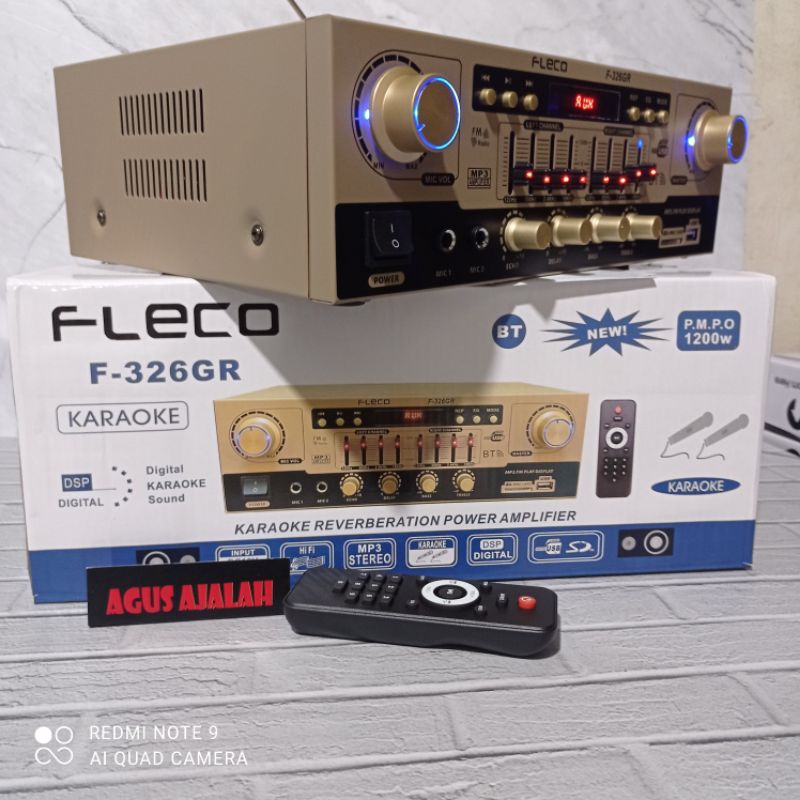 New Product Terbaru Power Amplifier Bluetooth Subwoofer Fleco F-326GR Original Fleco