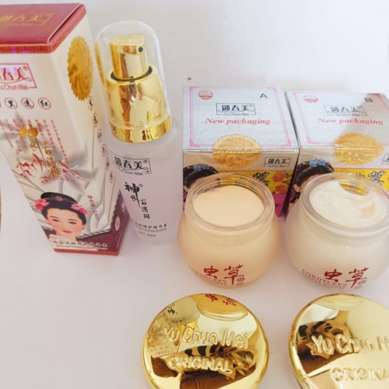 PAKET CREAM YOU CHUN MIE 3 IN 1 (SERUM,CREAM SIANG&MALAM)