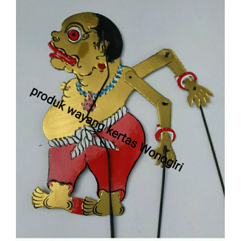 WAYANG Kertas BAGONG KI SENO bagong kolor 50cm