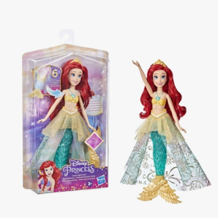 Boneka Barbie Disney Princess Ariel Little Mermaid Ocean Lights