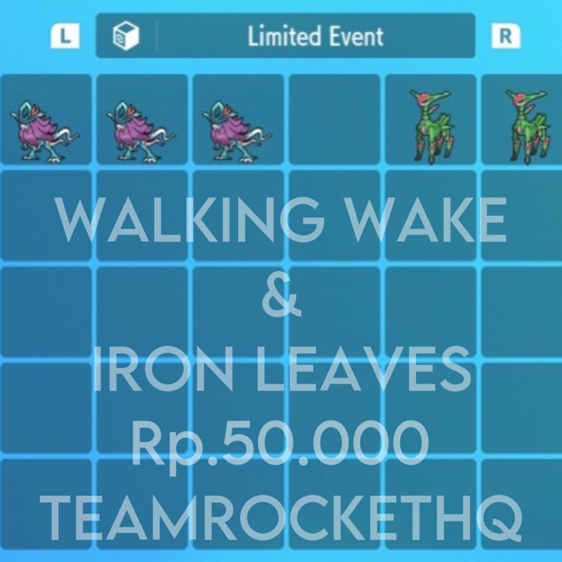 Pokemon Scarlet/Violet Trade Walking Wake & Iron leaves