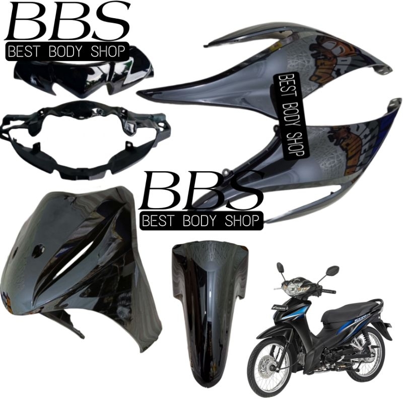 Full Cover Body Halus Honda Revo Fit Karbu | Full Set Bodi Halus Revo Fit Karburator Warna Hitam