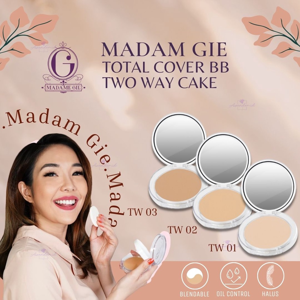 Madame Gie Total Cover BB Two Way Cake bedak padat 9,5 gr