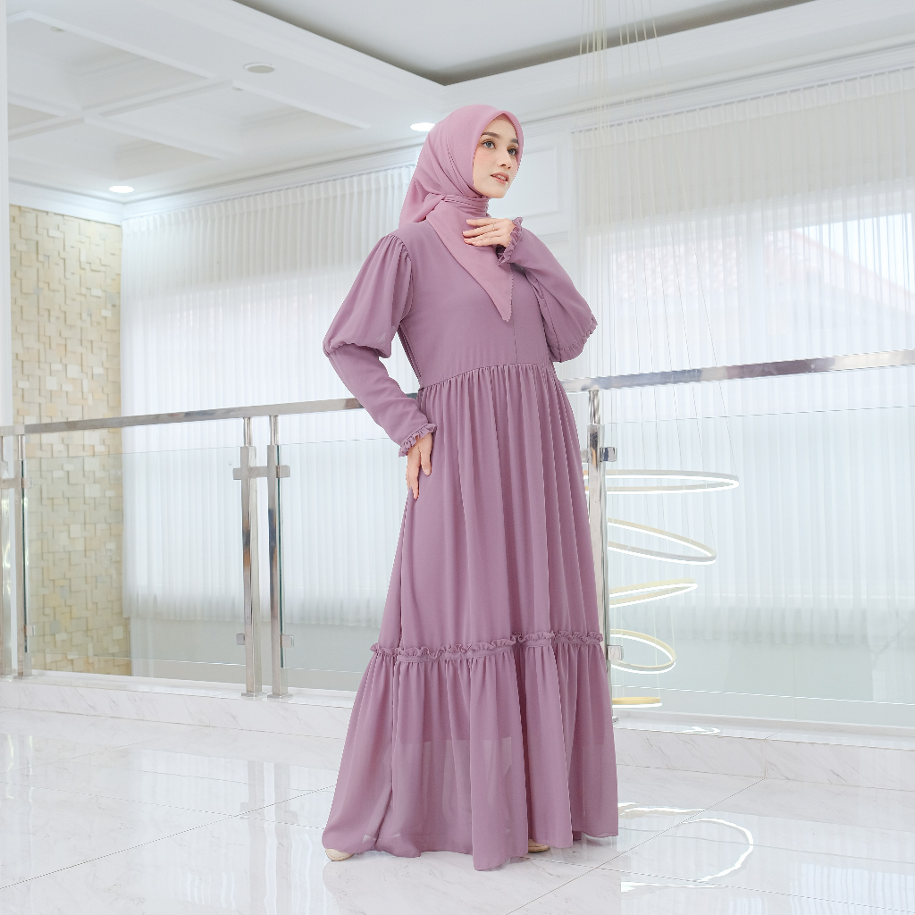 Udlia Gamis Pesta Lebaran Cerutty Aster S M L XL