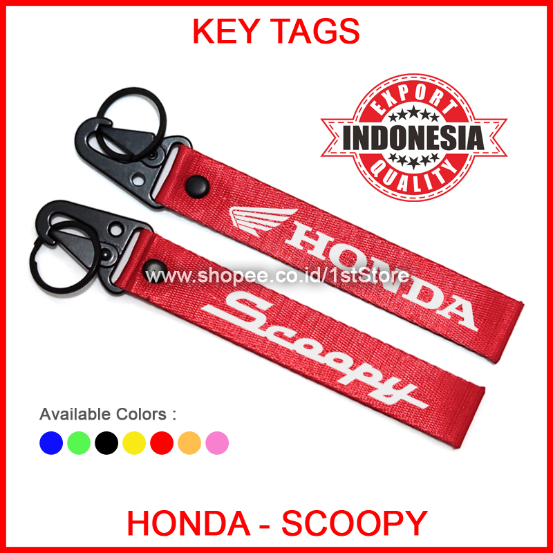 GANTUNGAN KUNCI HONDA SCOOPY PREMIUM LOGO KEYCHAIN HIGH QUALITY STRAP SMART KEY KEYLESS CHAIN BIKE BAG TAG SEPEDA MOTOR AKSESORIS VARIASI PART MODIF MODIFIKASI THAILAND THAILOOK TDM PRESTIGE STYLISH SPORTY FASHION KARBU FI INJEKSI ALL NEW OLD 2023 2022