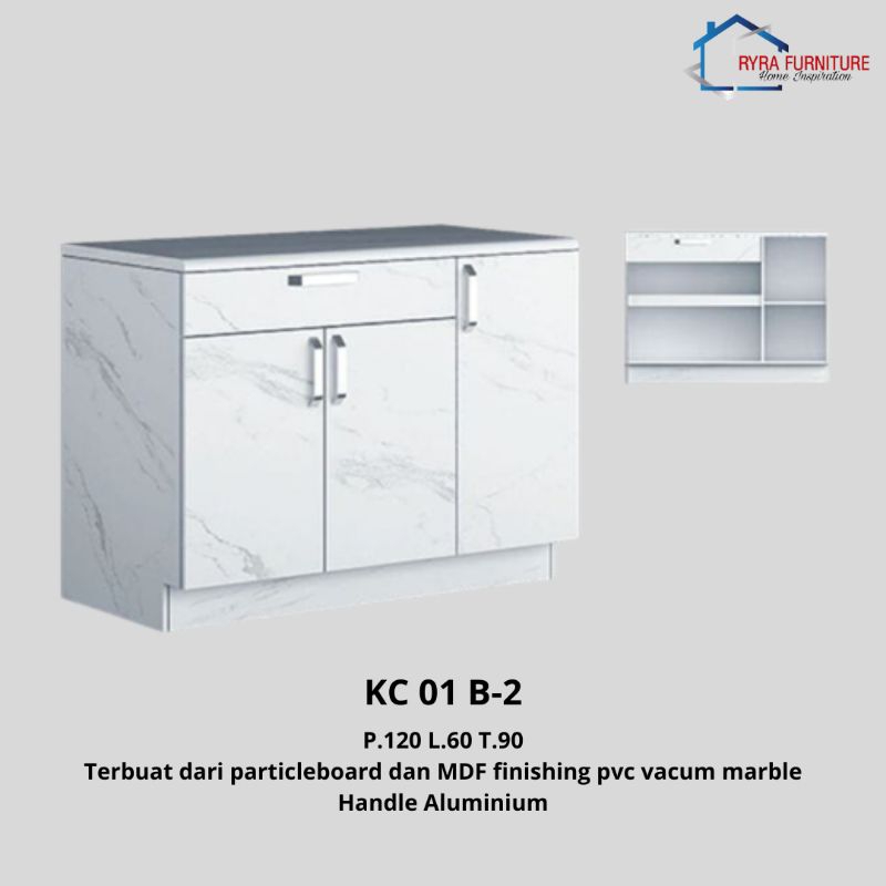 BUFET DAPUR/RAK DAPUR/KITCHEN SET MEWAH MARBLE - KC 01 B-2 - SIANTANO