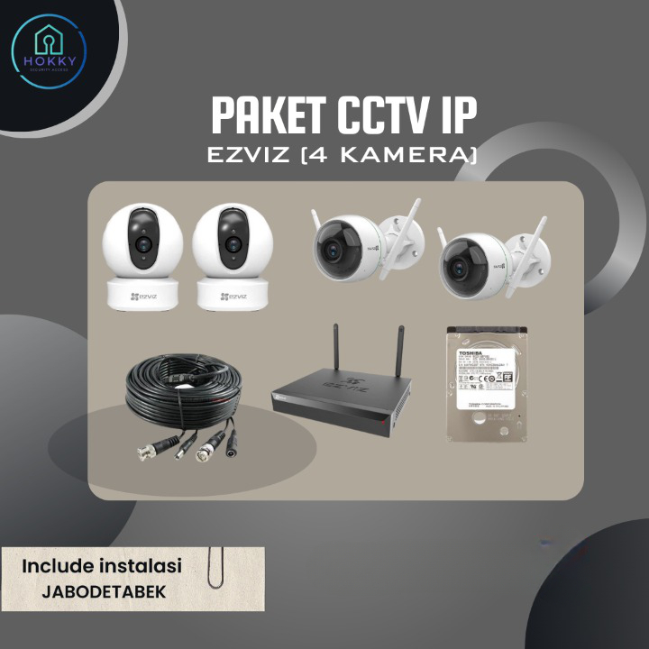 PAKET CCTV IP EZVIZ 4 Kamera