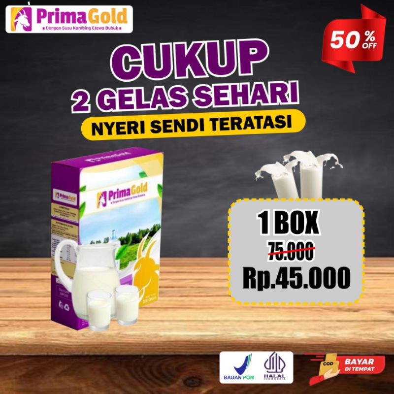 

1 Box Prima Gold Susu Kambing Etawa Original Murah Atasi Nyeri Sendi Nyeri Tulang Nyeri Lutut Asam Urat Reumatik Batuk Menahun Asma Paru Paru