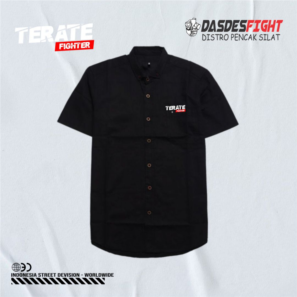 KEMEJA HEM TERATE FIGHTER ATRIBUT PSHT KEREN KEMEJA BARU