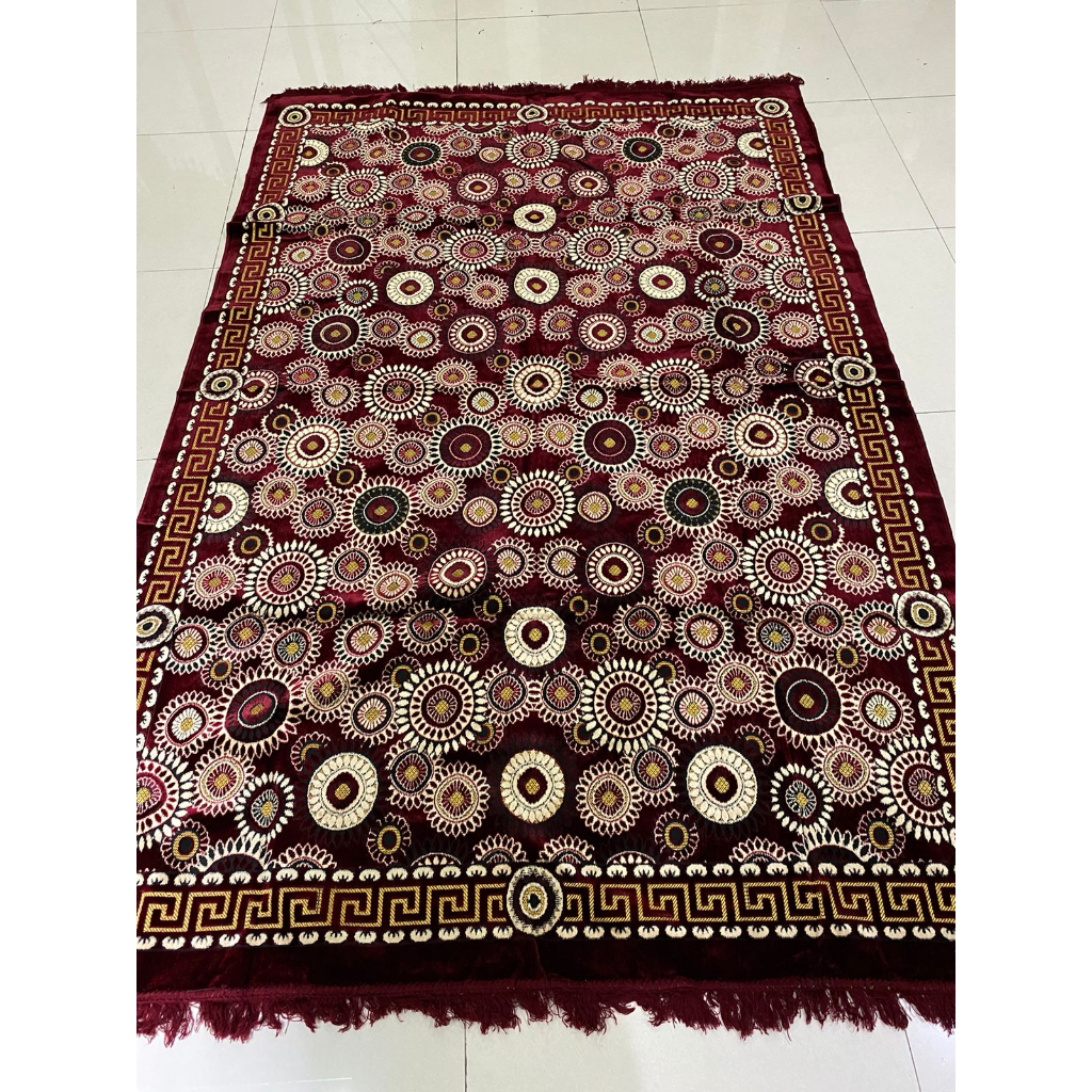 KARPET PERMADANI HAMBAL ALAS SANTAI LIPAT BELUDRU TURKEY TURKI BESAR 240cm x 160cm