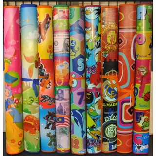 KARPET SPON KARAKTER SAJADAH/ tikar lantai karakter / TIKAR KECIL 120X60/sajadah/ALAS GANTI POPOK/ka