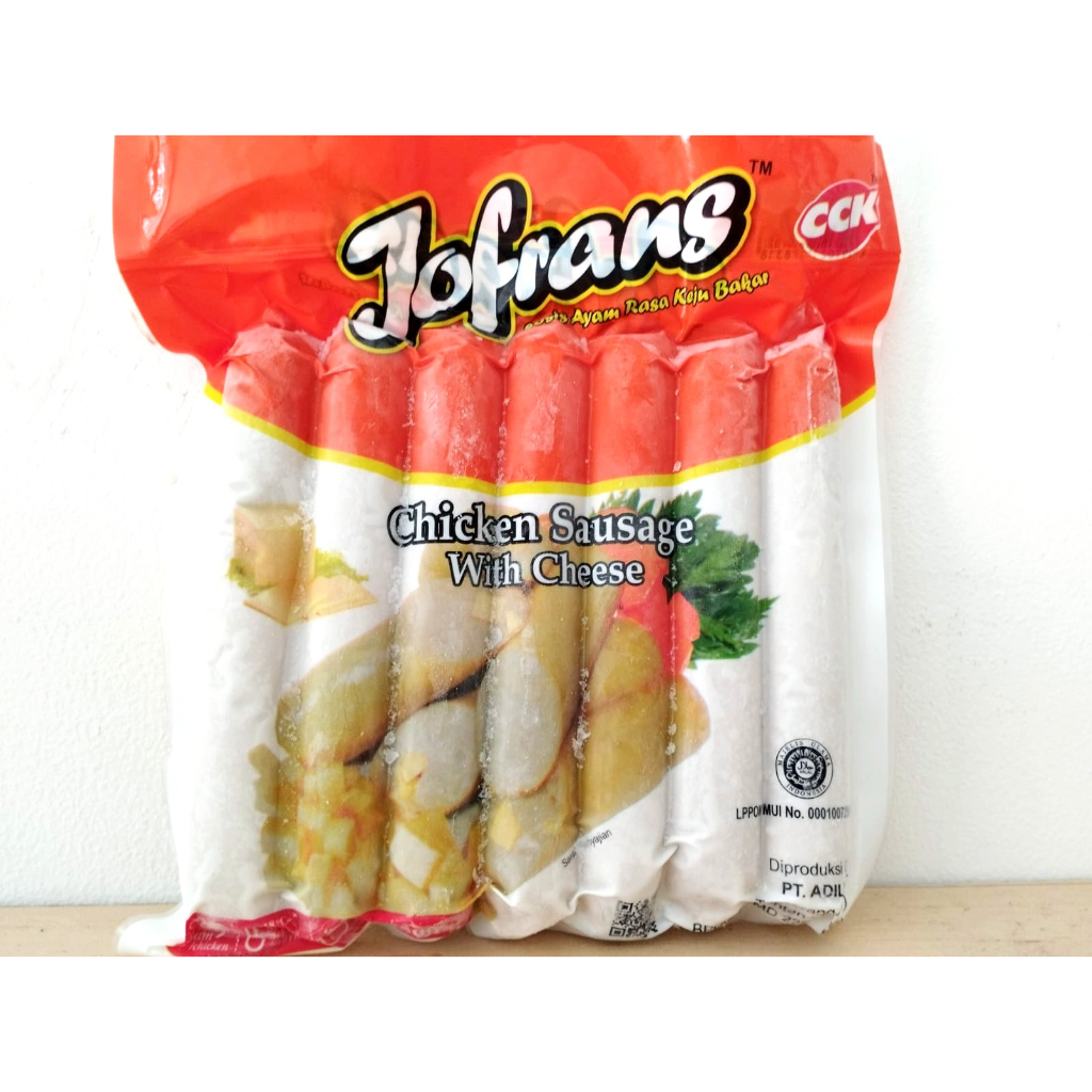 Jofrans Sosis Ayam Rasa Keju Bakar 7 Pcs 500 Gr / Chicken Sausage