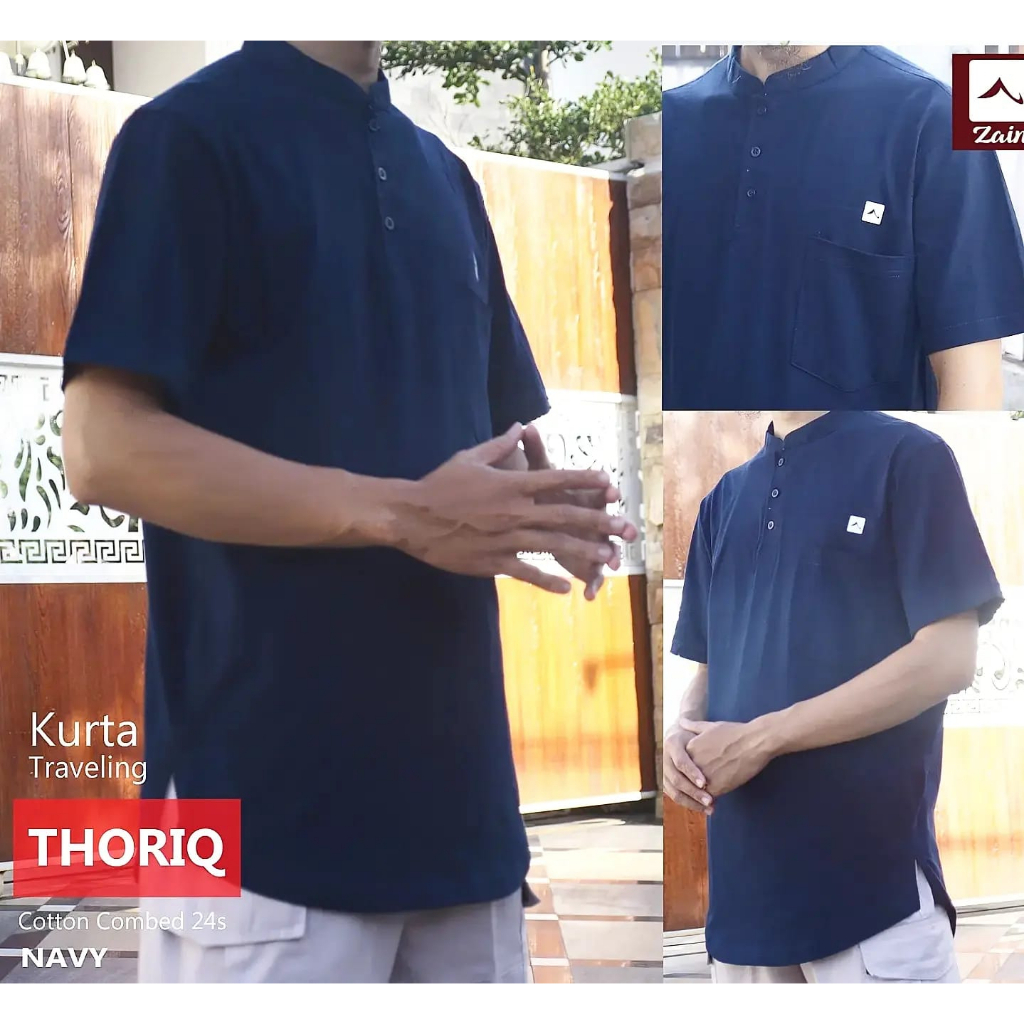 Kurta Thoriq Traveling Bahan Katun Combed 24s By Zain