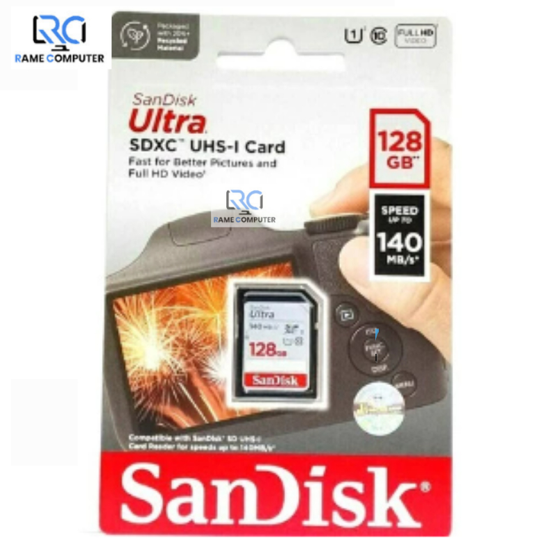 SANDISK SDCARD ULTRA 128GB 140MB/S - SD CARD 128 GB 140 MBPS ORIGINAL