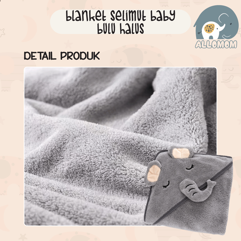 Blanket Selimut Bayi Newborn / Selimut Bulu Aman Untuk Baby Blanket / Selimut Topi Bayi