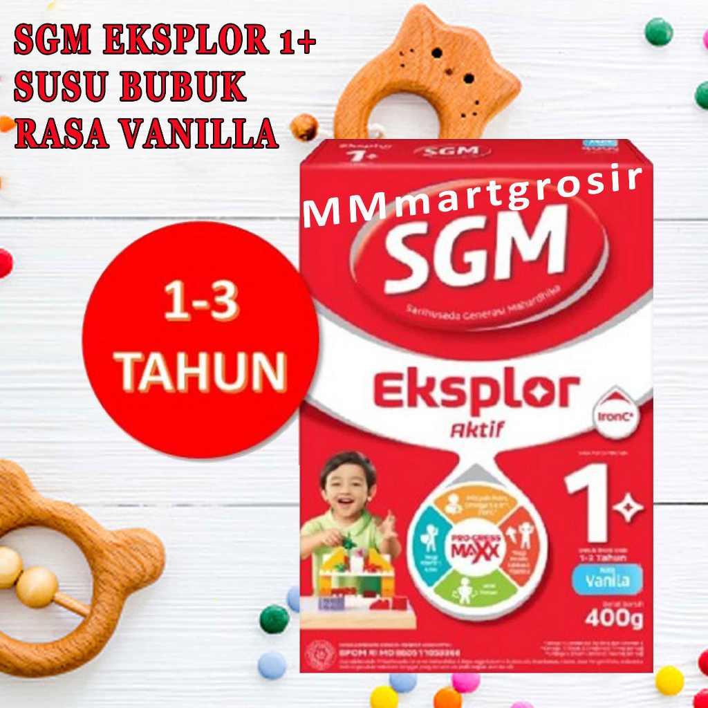 SGM Eksplor 1+/ Susu Bubuk/ Susu Rasa Vanilla/ 400gr