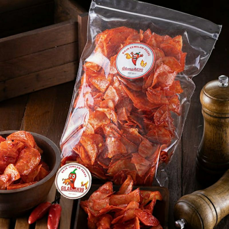

keripik singkong pedas 500 gr/keripik singkong balado/singkong