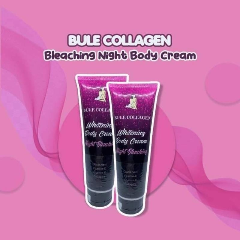 [BULE COLLAGEN] WHITENING BODY CREAM &amp; NIGHT BLEACHING DOSIS TINGGI BPOM