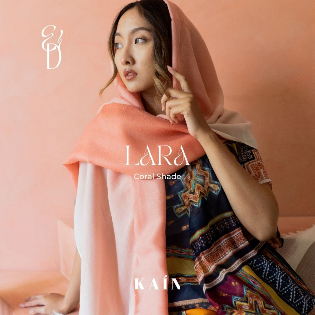 SHOPKAIN LARA shawl in Coral shade - EID COLLECTION