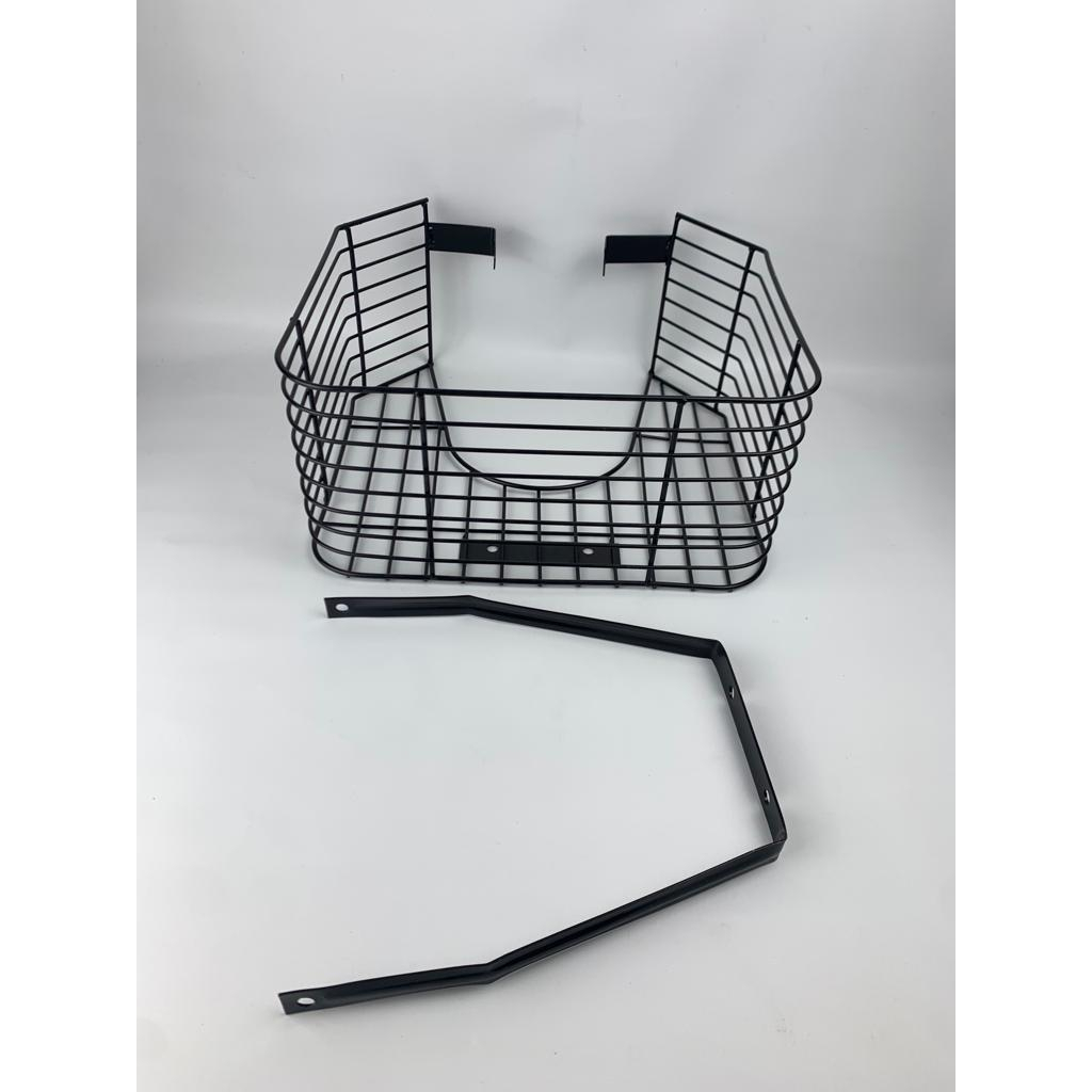 KERANJANG TENGAH HONDA GRAND WARNA HITAM DAN CHROME KRANJANG SEPEDA MOTOR HARGA MURAH BERKUALITAS BAHAN BESI TEBAL TERLARIS PROMO DISKON