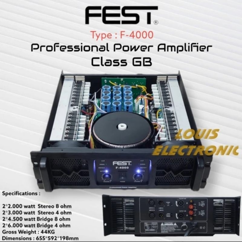 Power Amplifier FEST F4000 F-4000 F 4000 Class GB ORIGINAL