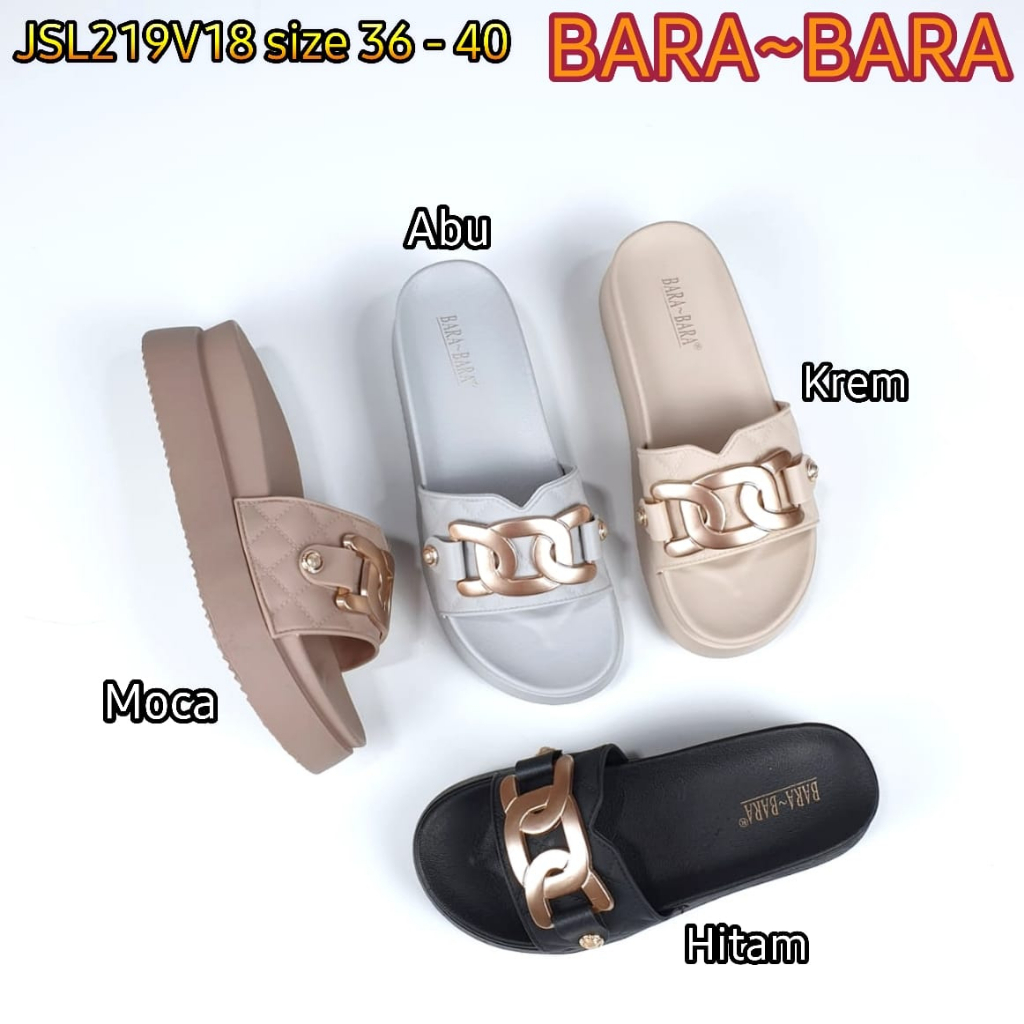 BARA BARA ORIGINAL jelly sandal karet empuk murah wanita barabara import sendal wedges cewek JSL219V18