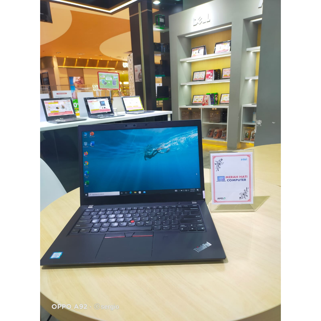 Laptop murah Lenovo Thinkpad T480S Intel I5 8350U 20GB 1TBSSD GB 14&quot; FHD WIN10PRO ORIGINAL