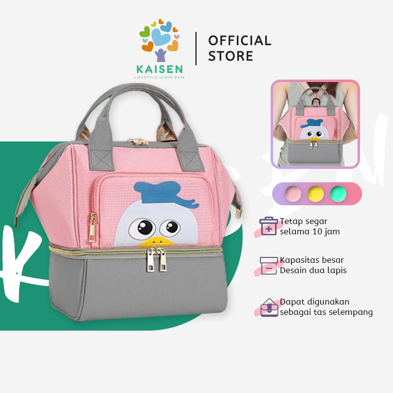 KAISEN 2in1 Fashion Cooler Bag Asi / Multifungsi Tas Asi Cooler Bag Dan Tas Bayi / Diaper Bag Ransel